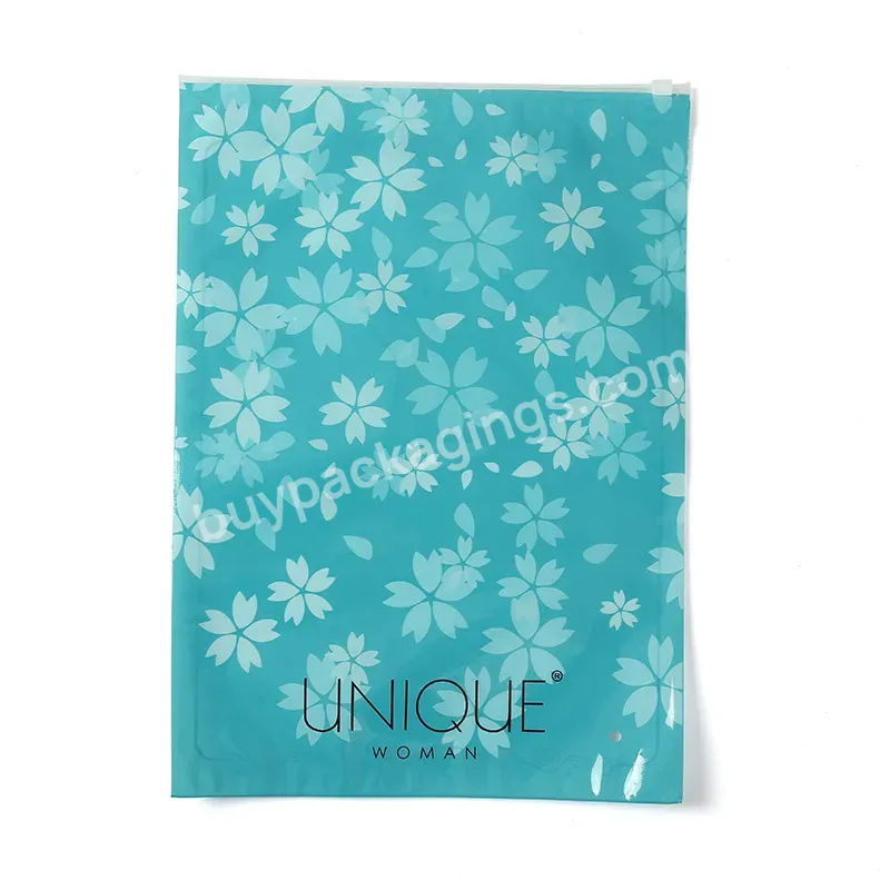 Custom Logo Pvc Packaging Bags Frosted Zipper Plastic Clothes Package Pouch Bag For T-shirt