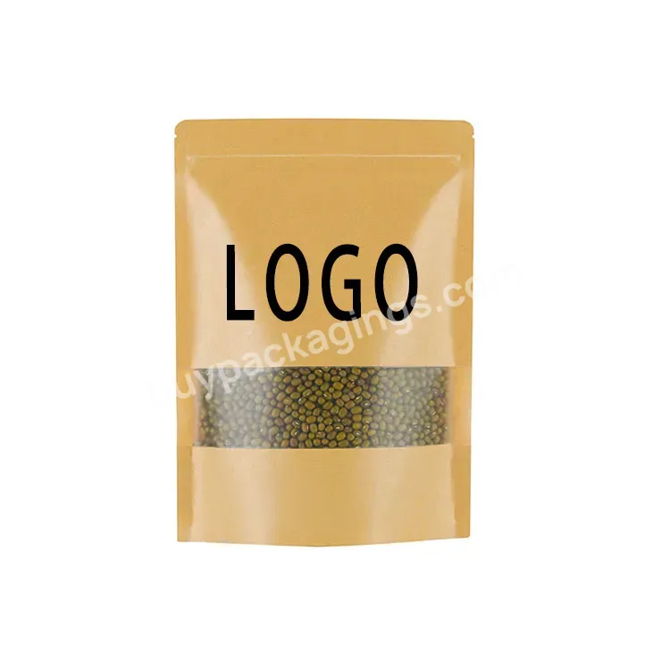 Custom Logo Recycled Shopping Custom Packaging Kraft Paper Bag With Closure