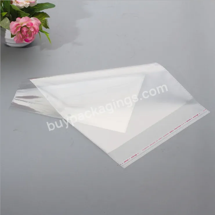 Custom Logo Resealable Recycled Garment Clothes Clear Self Adhesive Seal Plastic Bags Resealable Opp Bag Logo With Custom Print