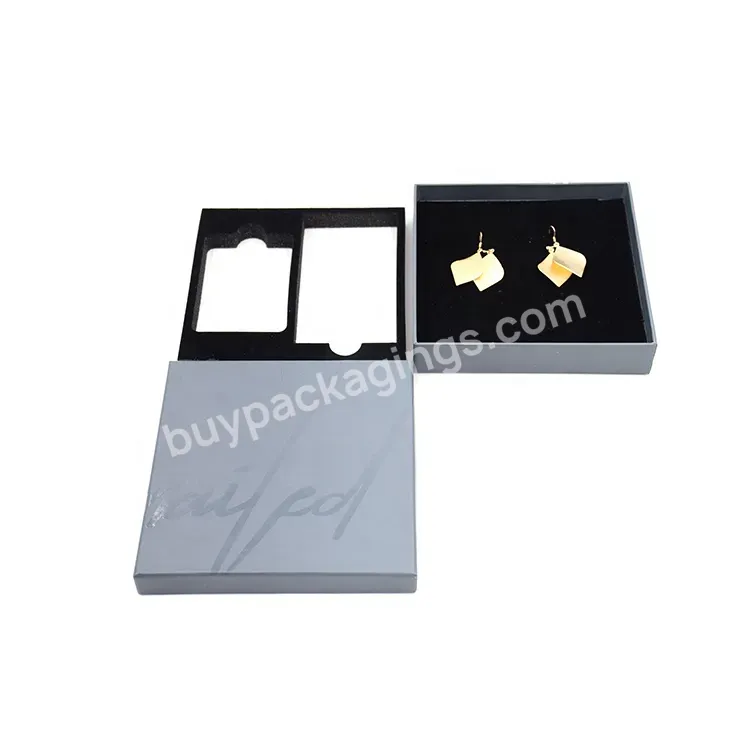 Custom Logo Rigid Printed Cardboard Lid And Base Box Gift Box Satin Insert For Handbag Grey Packaging Luxury Paper Customized