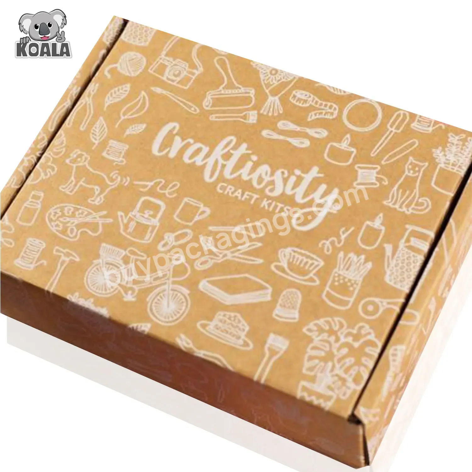 Custom Logo Silk-screen Kraft Corrugated Cardboard Gift Paper Eco Friendly Package Box