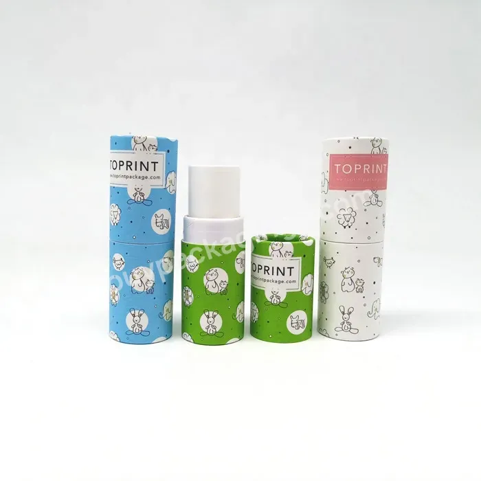 Custom Logo / Size Solid Perfume Package Container Twist Up Deodorant Stick Paper Tube