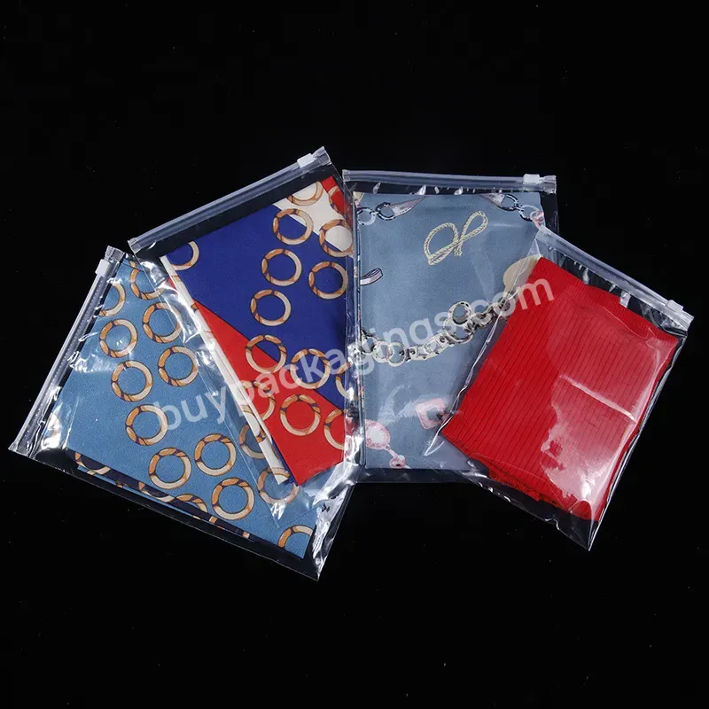 Custom Logo Size Wholesale Custom Small Frosted Pvc Zippered Clothing Packing Plastic Bags For Swimwear
