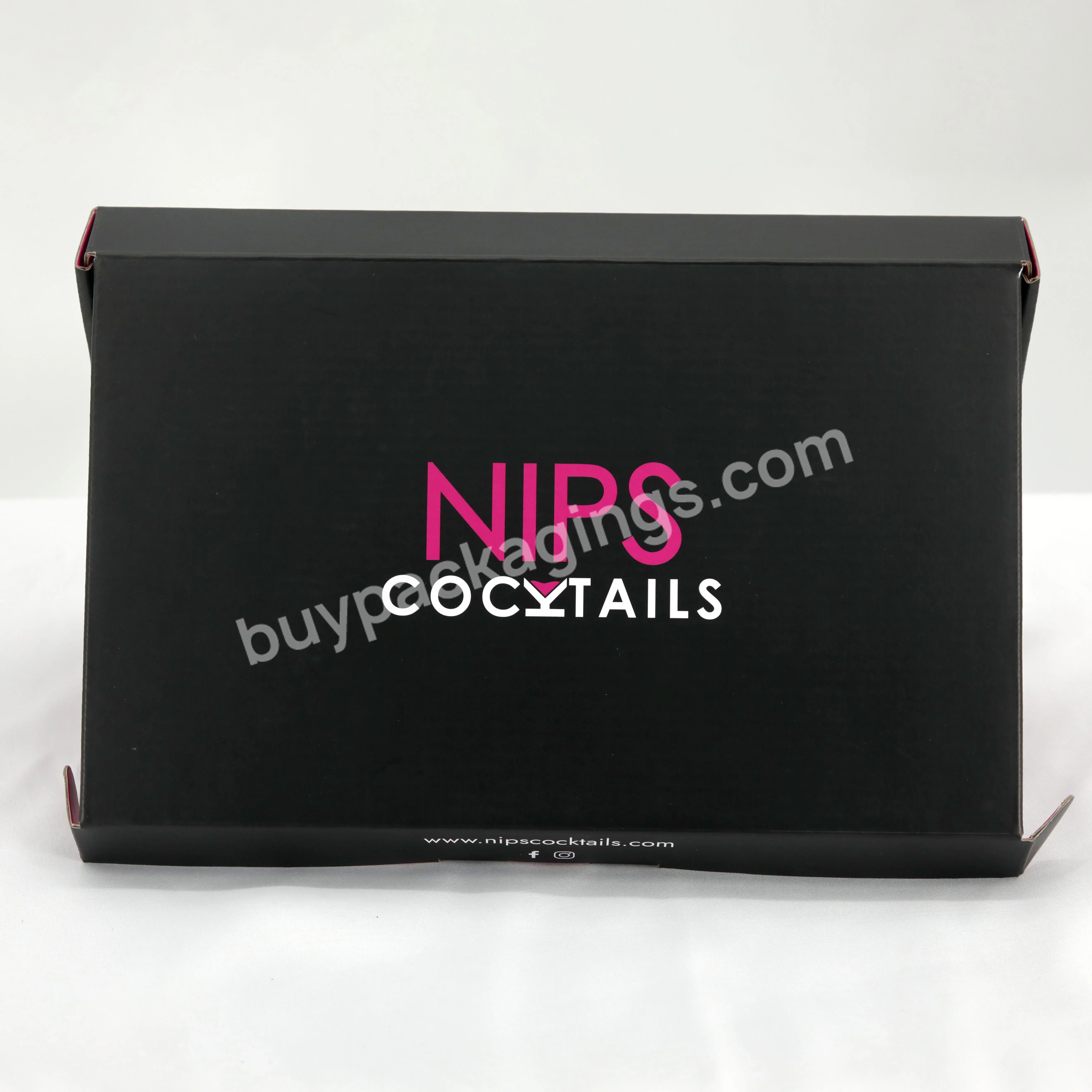 Custom Logo Small Black Pink Kraft Corrugated Cardboard Small Gift Package