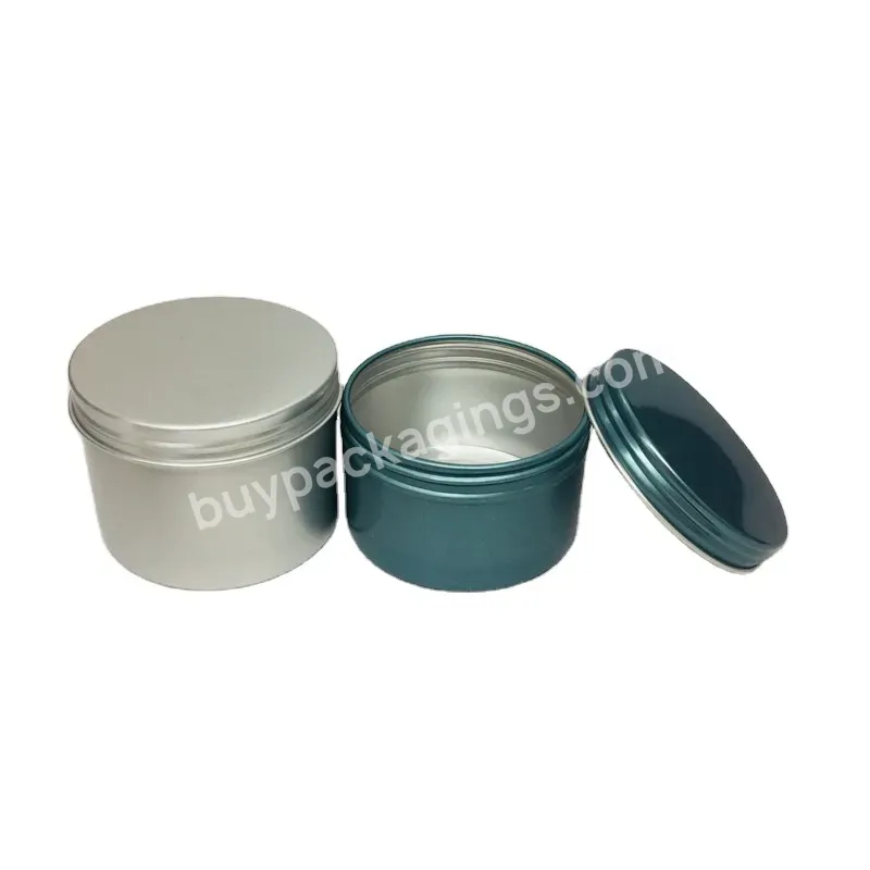 Custom Logo Small Gift Tin Cans With Lids 4oz 8oz 12oz Metal Jar For Body Butter Hair Gel 1oz 2oz 3oz Embossing Aluminum Cans