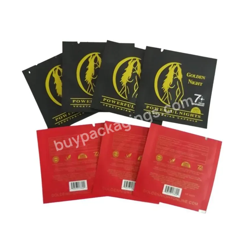 Custom Logo Smell Proof Aluminum Foil Heat Seal Mylar Sample Packet Bags Edible Pills Powder Package Pouch