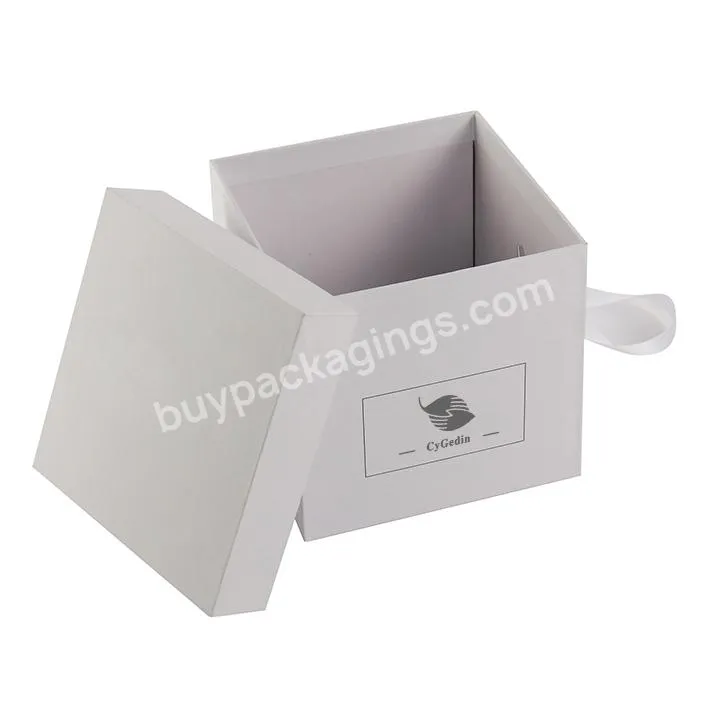 Custom logo souvenir cosmetic packaging box square heaven and earth cover gift box flower gift box