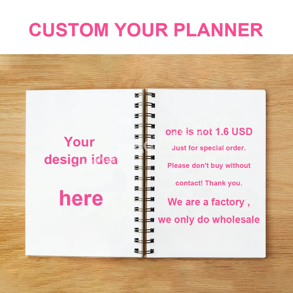 Custom Logo Spiral Monthly Manifestation Monthly Planner Custom Printing Refillable Planner Custom Printing