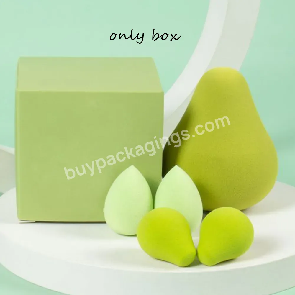 Custom Logo Sponge Empty Paper Box Makeup Sponges Packaging Boxes For Cosmetics Beauty Blender