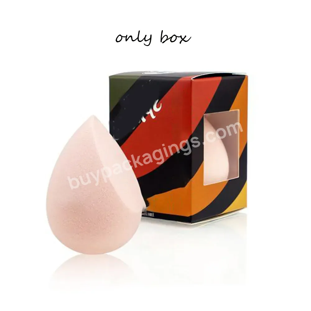 Custom Logo Sponge Empty Paper Box Makeup Sponges Packaging Boxes For Cosmetics Beauty Blender