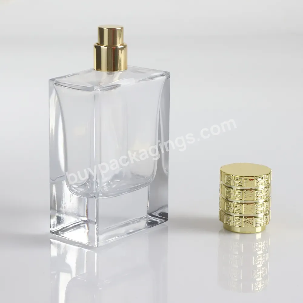 Custom Logo Square Perfume Glass Bottle 30ml 50ml 100ml Luxury Perfume Bottle