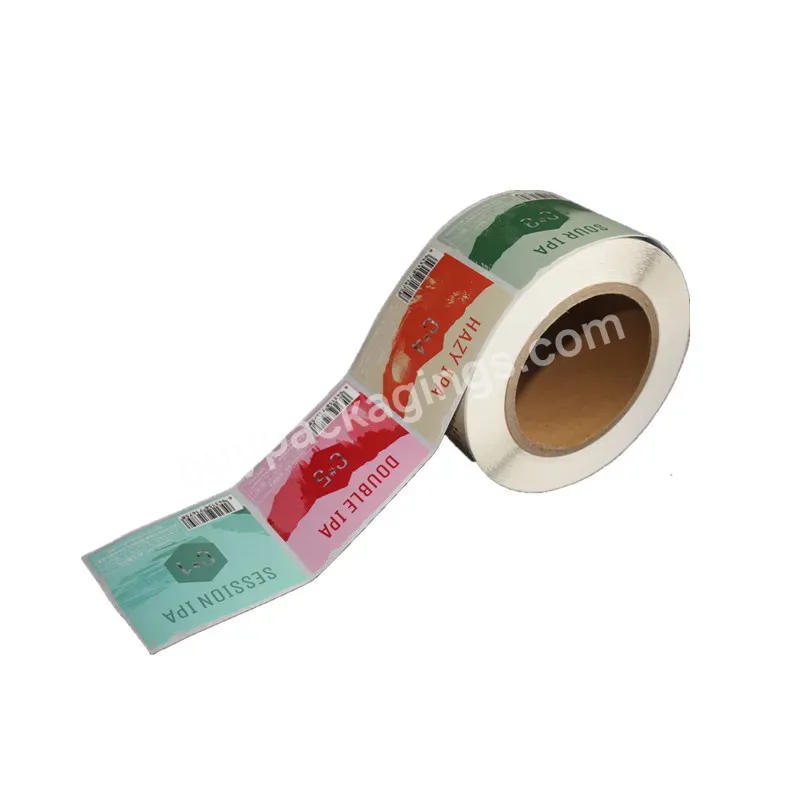 Custom Logo Sticker Label Printing Waterproof Roll Paper Adhesive Round Logo Sticker