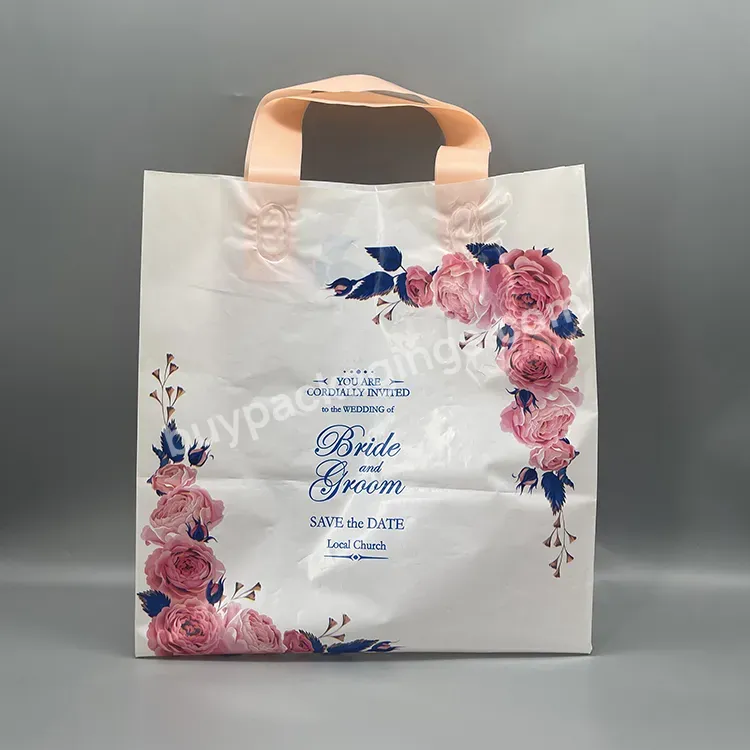 Custom Logo Store Portable Plastic Gift Bags Shoe Packaging Plastic Tote Bag Little Fresh Figure Plastic Shopping Bags