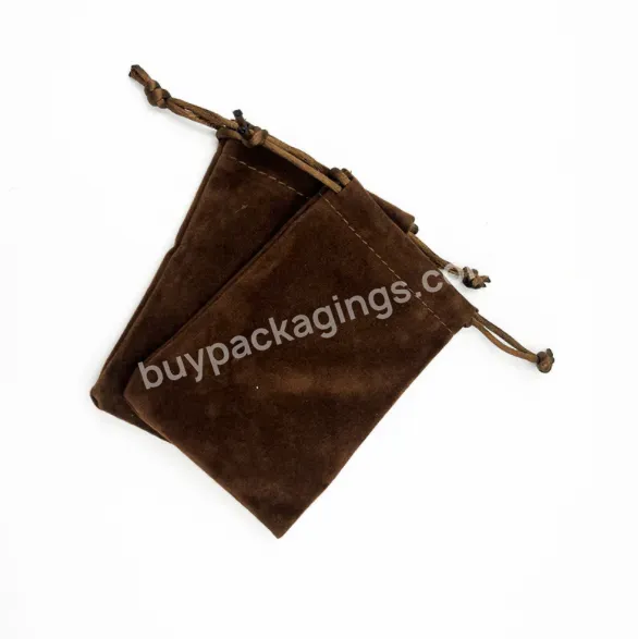 Custom Logo Suede Microfiber Jewelry Gift Packaging Pouch Suede Jewelry Pouch With You Own Logo