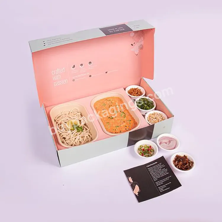 Custom Logo Takeaway To Go Lunch Eco Friendly Sugarcane Bagasse Sustainable Food Delivery Packaging Mailer Shipping Box