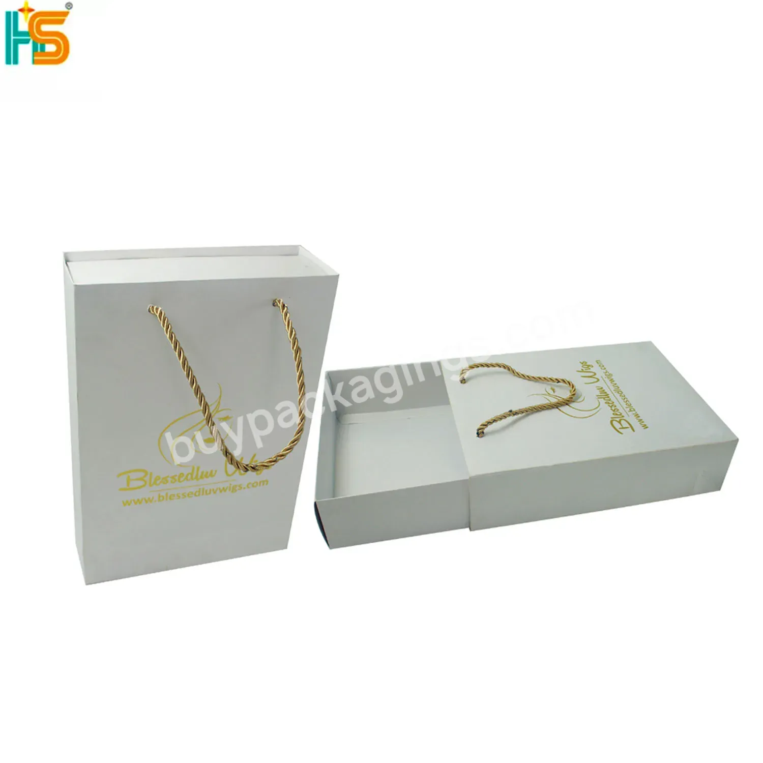 Custom Logo Thick Small Drawer Cuban Link Fancy Luxury Eco Friendly Jewelry Recycled Slide Box Packaging With Ribbon