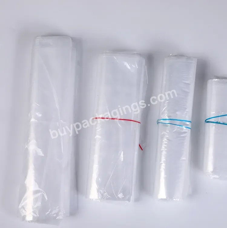 Custom Logo Transparent Pe Plastic Flat Pocket Recycled Materials Flat Poly Bag Plastic Transparent Bag For Clothing