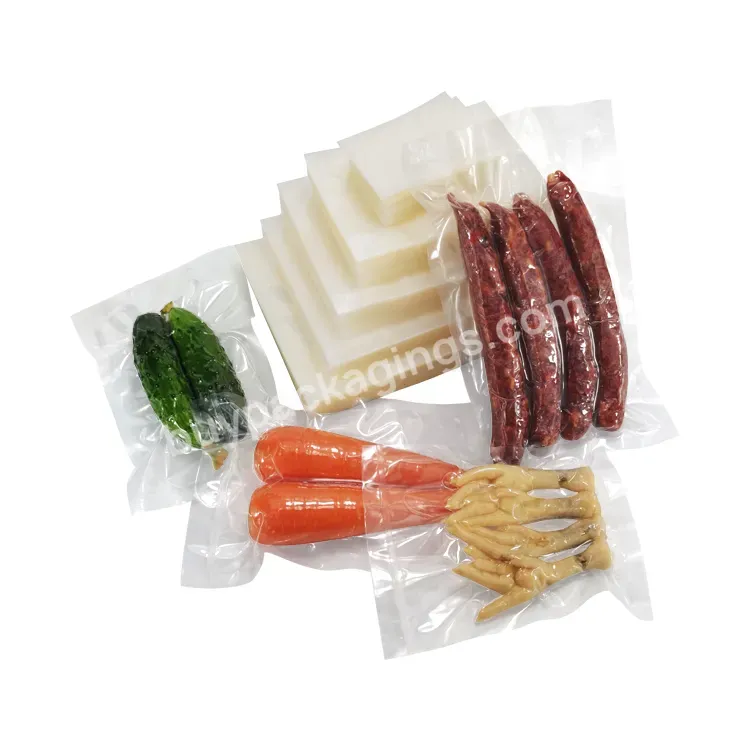 Custom Logo Transparent Sealed Nylon Vacuum Bag Food Plastic Bag