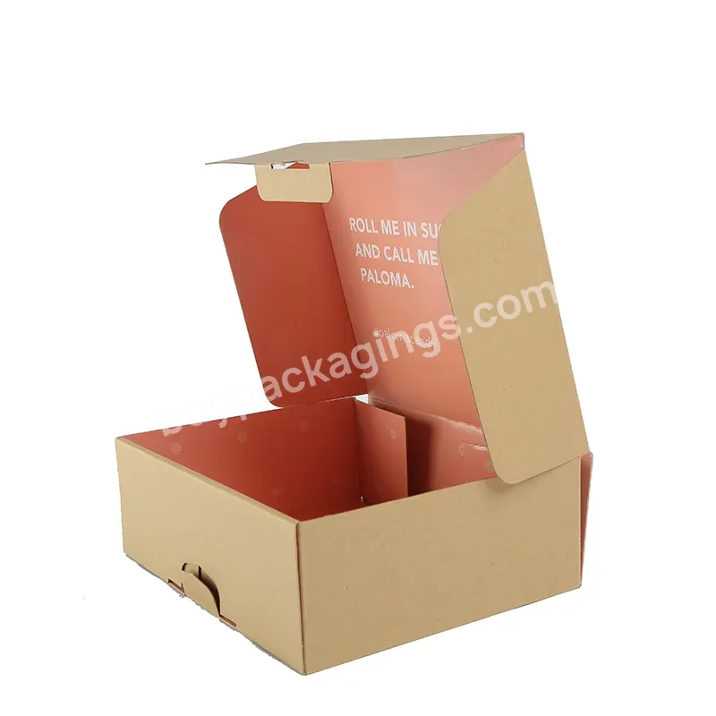 Custom Logo Unique Color Clothing Packaging Printing Foldable Recycled Brown Corrugated Mailer Shipping Boxes