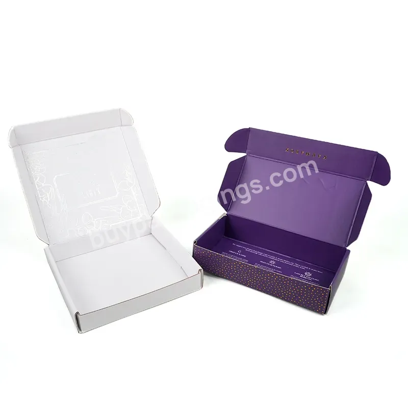Custom Logo Unique Color For Hair Wig Packaging Printing Foldable Recycled Brown Corrugated Mailer Shipping Boxes