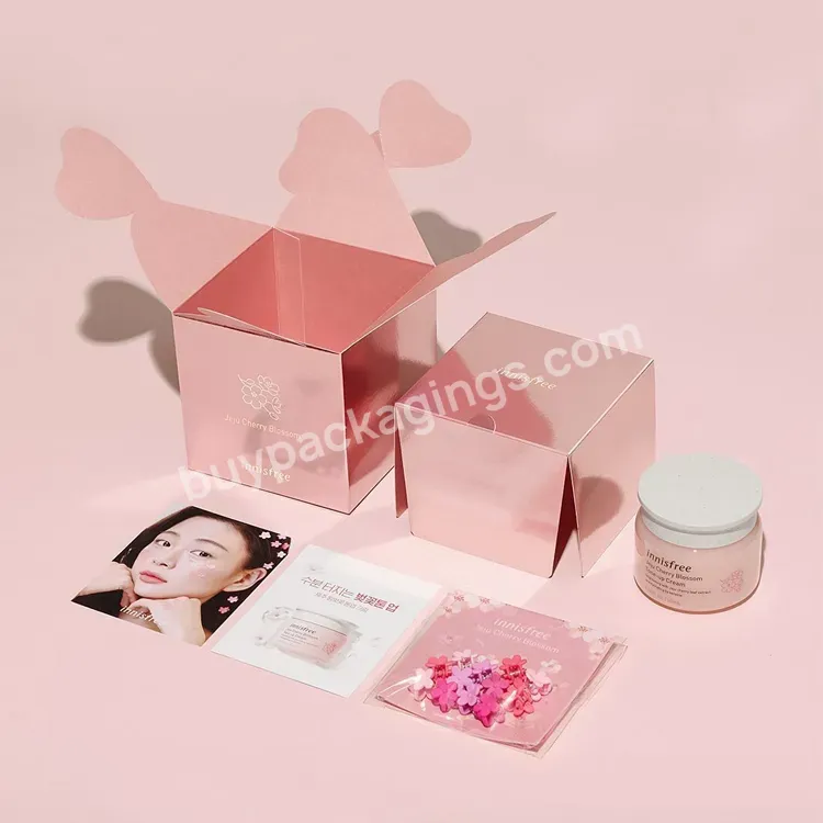 Custom Logo Unique Design Blossom Shape Cosmetic Cream Jar Packaging Boxes For Skin Care