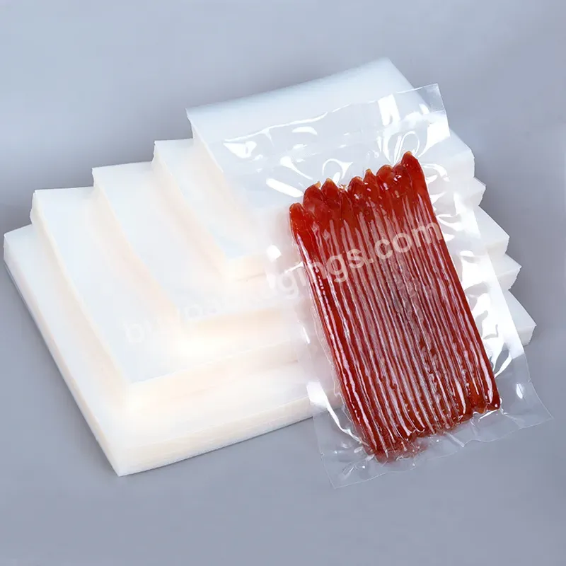Custom Logo Vacuum Bag Printed For Food Saver Nylon Plastic Packaging Large Clear Vacuum Sealer Bag