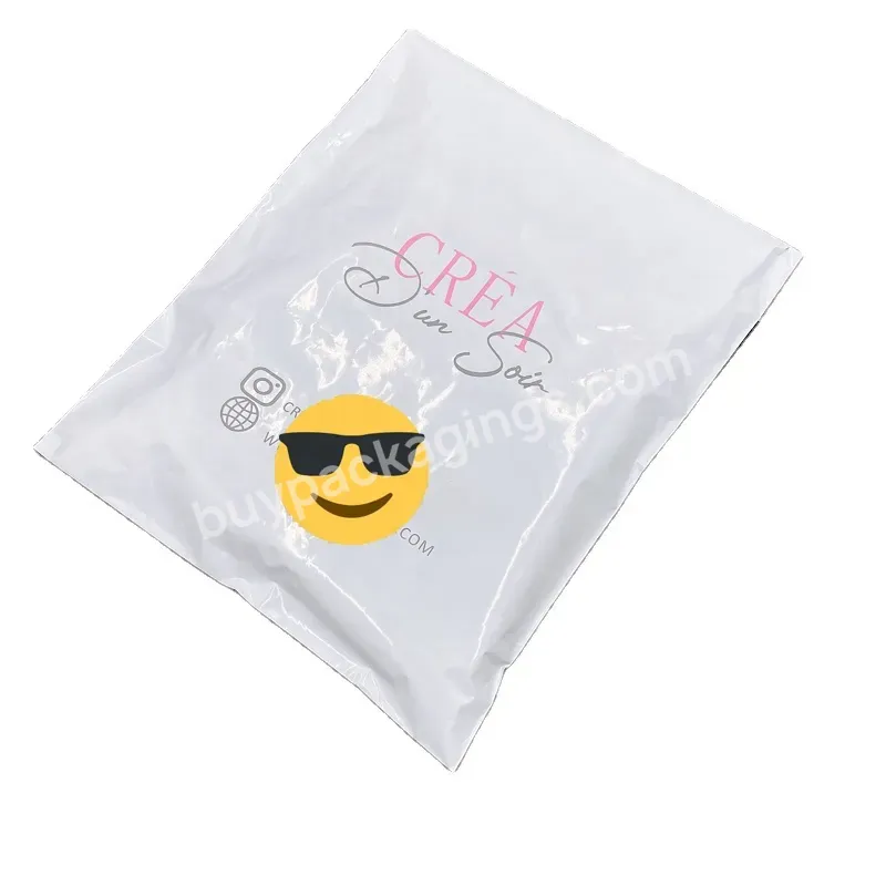 Custom Logo Waterproof White Poly Shipping Bags For Clothing Plastic Mailer Envelopes With Self Sealing Glue