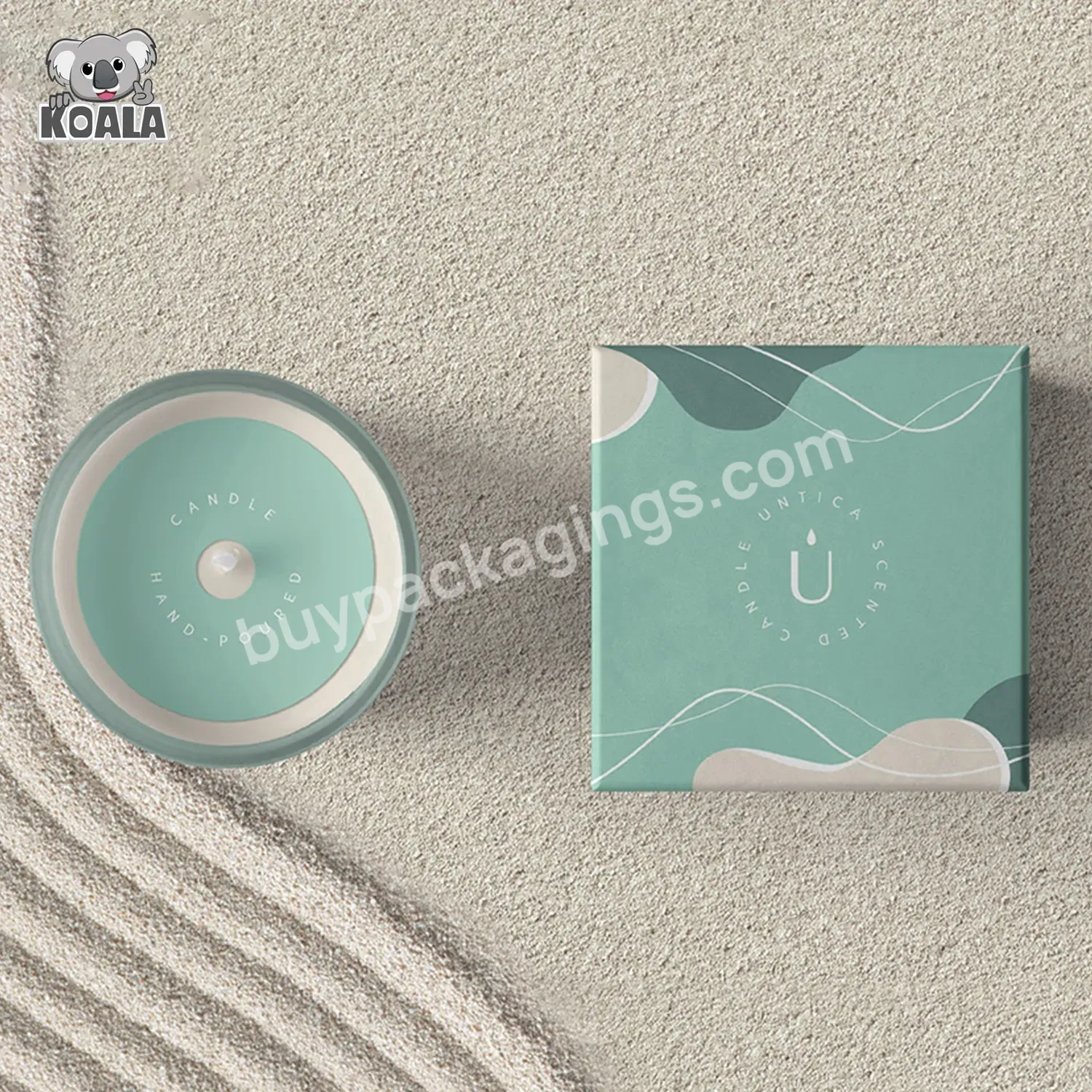 Custom Logo Wedding Creative Luxury Hardcover Design Tealight Scented Candle Jar Gift Box Shipping Packaging