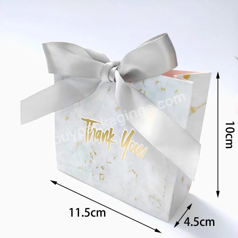 Custom Logo Wedding Favors Chocolate Party Supplies Giveaway Storage Candy Box Bowknot Wedding Gift Paper Packaging Bags