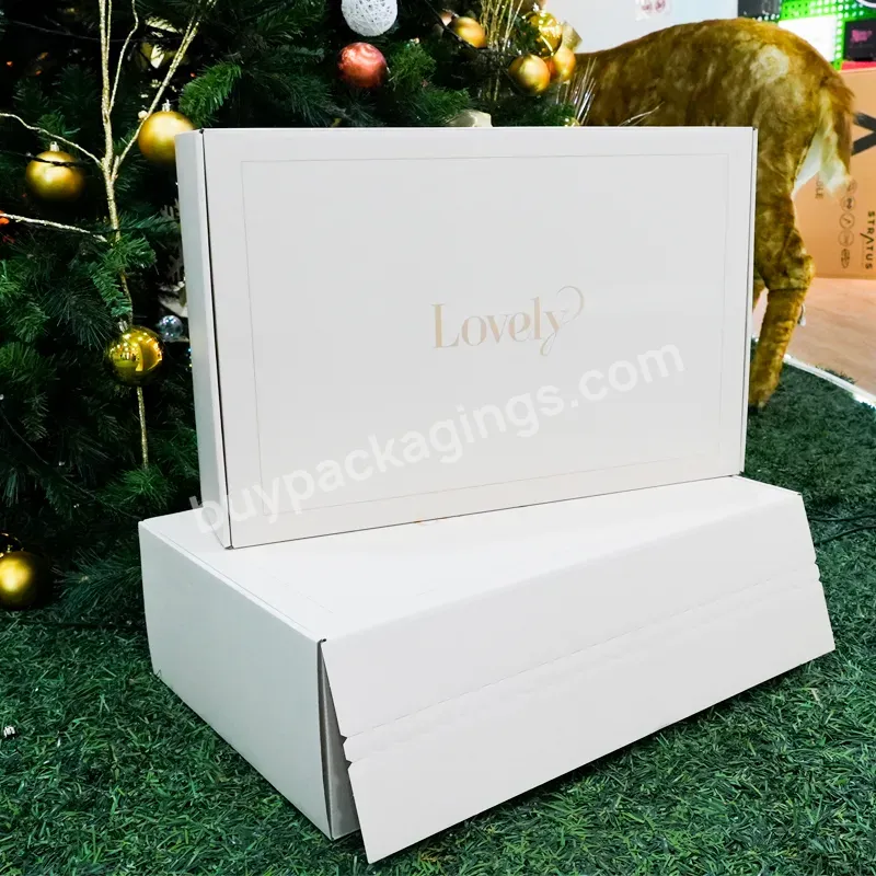 Custom Logo White Carton Clothes Gift Mailer Box Corrugated Mailer Box Shoes Clothes Box Packaging With Logo
