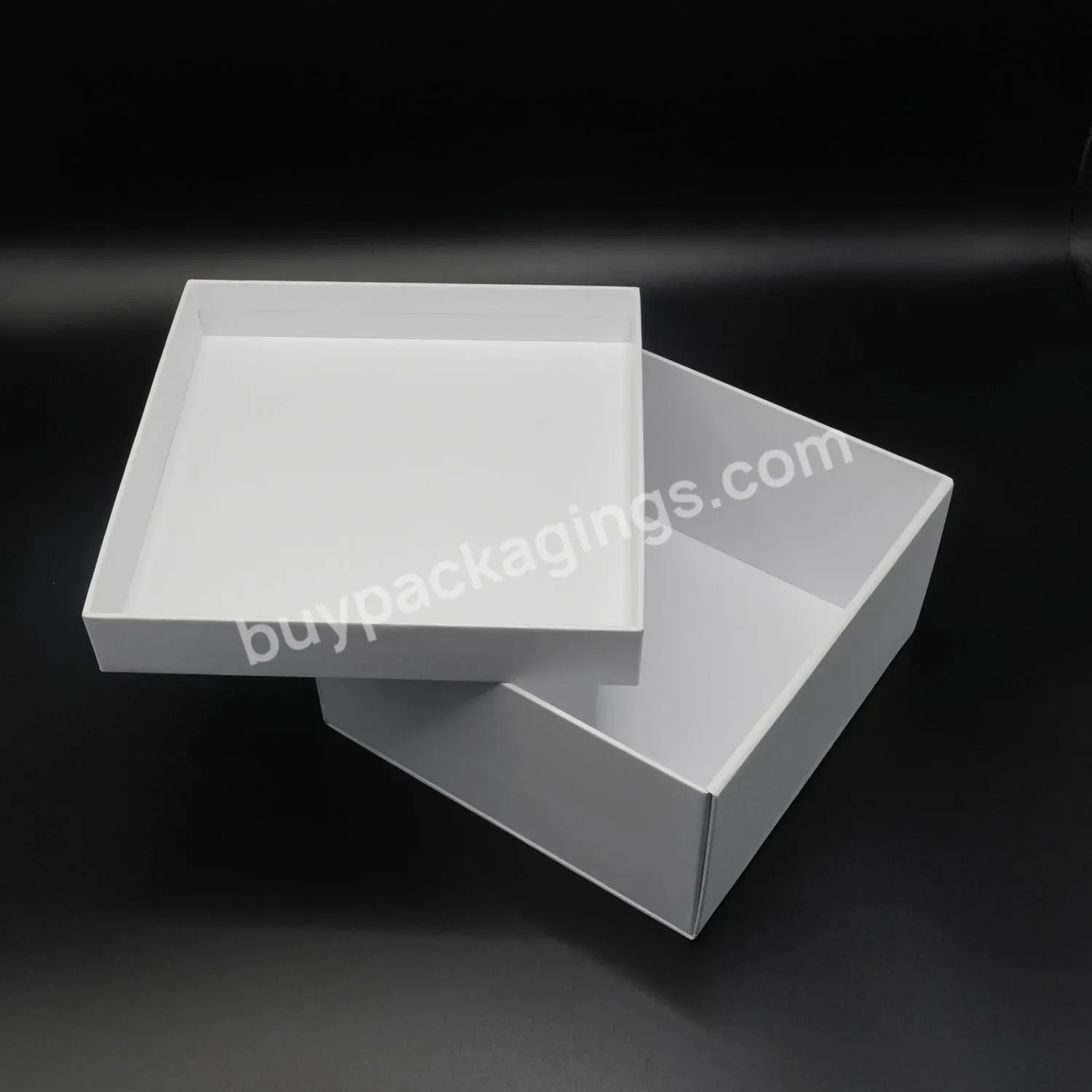 Custom Logo White Foldable Lid And Base Box Luxury Rigid Box Packaging For Handbag