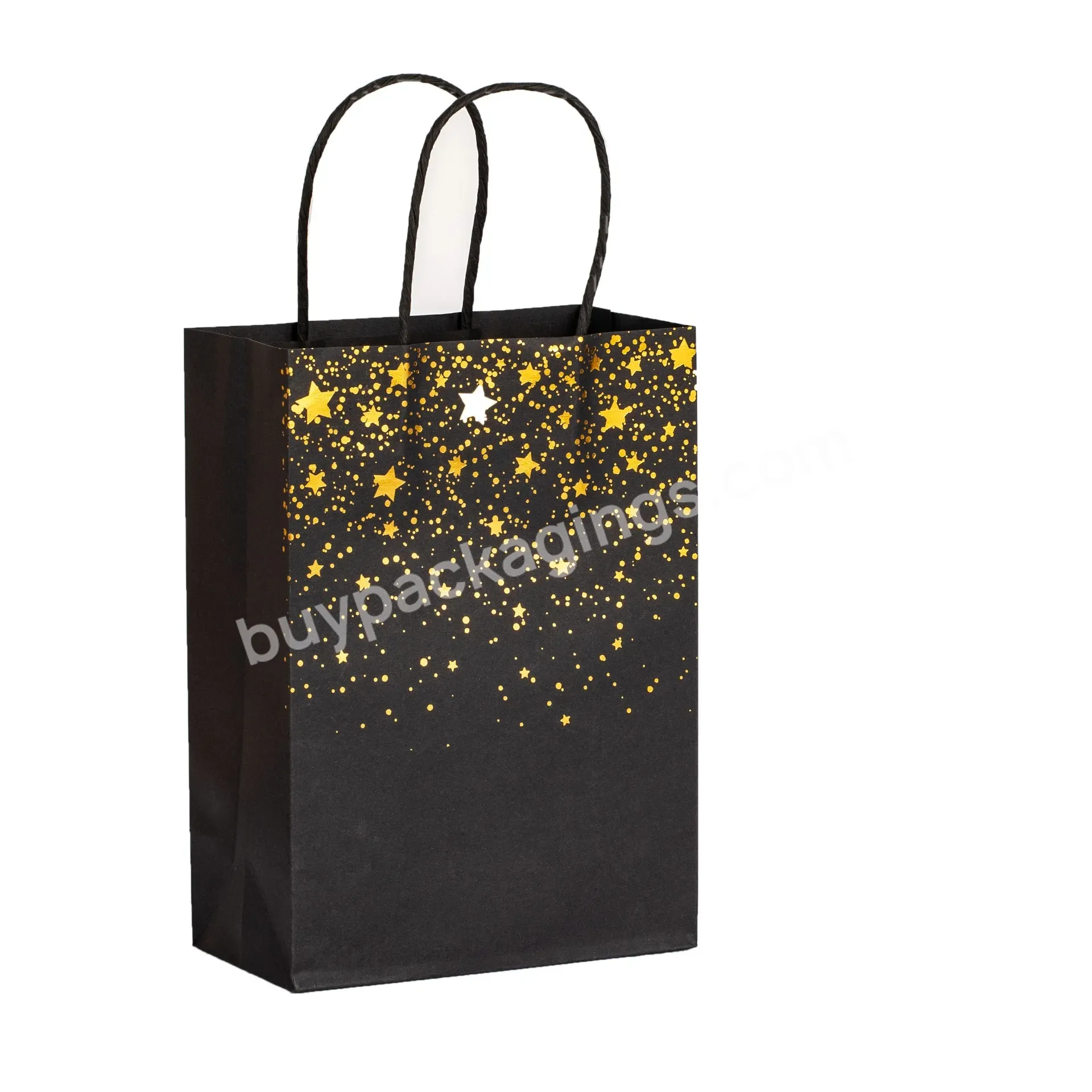 Custom Logo White Kraft Printing Polka Dot With Handle Recyclable Wholesale Packing Gift Paper Bags