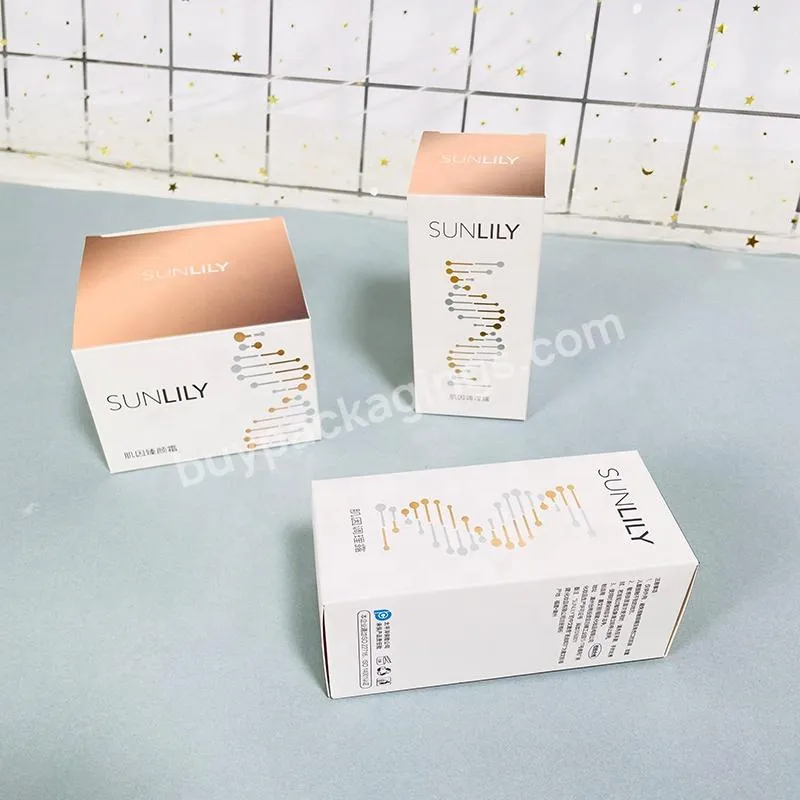 custom logo white luxury cosmetic set packaging paper gift boxes for skincare essential oil cardboard box