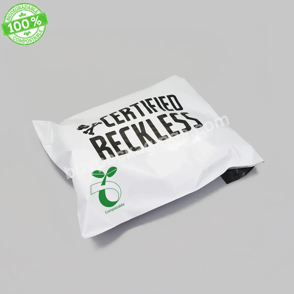 Custom Logo White Self Sealing Eco Friendly Plastic Envelopes Polymailers Biodegradable Compostable Poly Shipping Mailer Bags