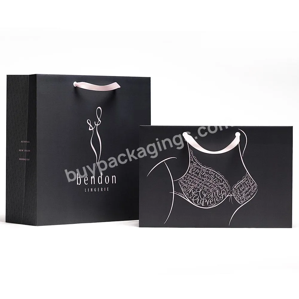 Custom Logo Women Underwear Paper Packaging Bags For Underwear