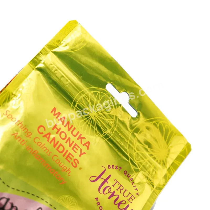 Custom Low Moq Printed Golden Slider Resealable Ziplock Mylar Plastic Waterproof Packaging Pouch Bag