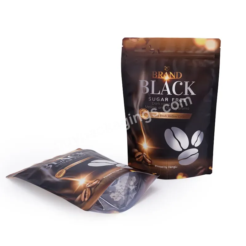 Custom Low Moq Waterproof Aluminum Foil Zip Lock Stand Up Coffee Food Smell Proof Pouch Zipper Mylar Packaging Bags With Logo