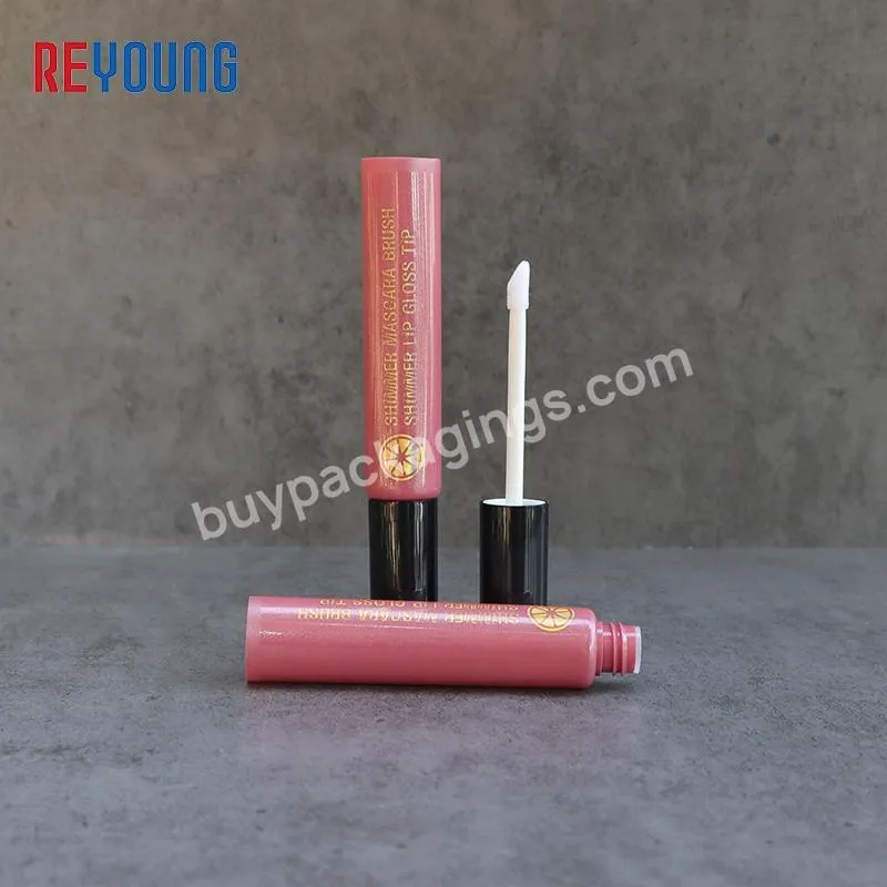 Custom Luxury 15ml Empty Squeeze Tubes Containers Packaging With Lip Brush For Lipgloss