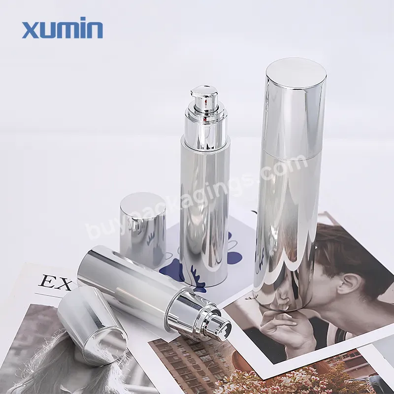 Custom Luxury Airless Pump Bottle 15ml 30ml 50ml Plastic 100ml Round Airless Pump Bottle