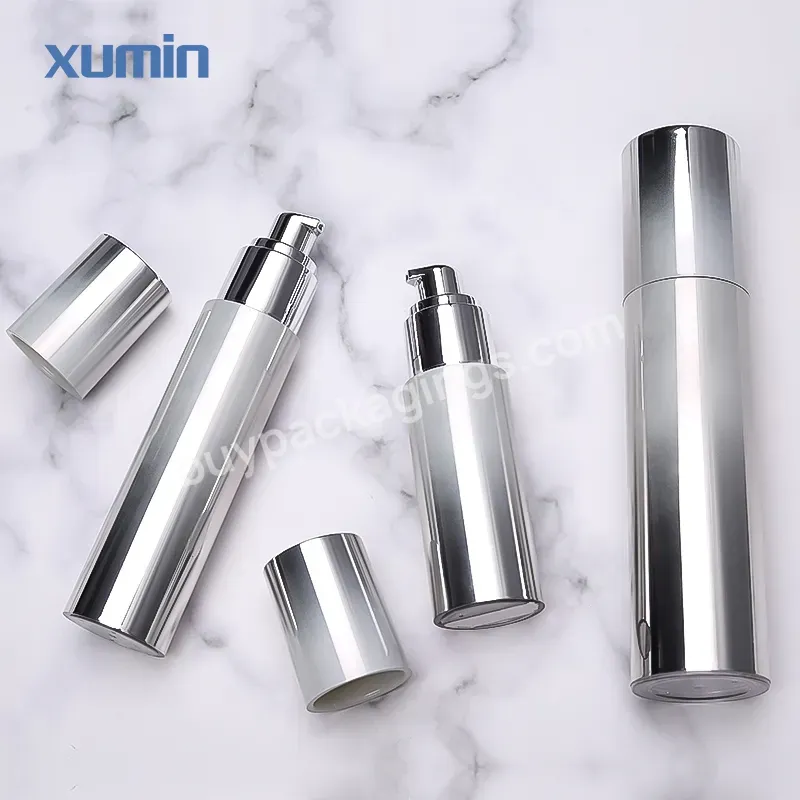 Custom Luxury Airless Pump Bottle 15ml 30ml 50ml Plastic 100ml Round Airless Pump Bottle