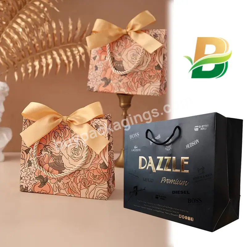 Custom Luxury Black Clothes Store Retail Packaging Gift Carry Bags Jewelry Boutique Shopping Paper Bags With Your Own Logo - Buy Boutique Paper Shopping Bag,Paper Bags With Your Own Logo,Clothes Retail Shopping Paper Bag.