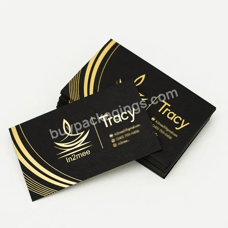 Custom Luxury Black Gold Foil Business Postcard Wedding Card Printing With Golden Border - Buy Custom Business Cards,Wedding Cards,Business Card Gold Foil.