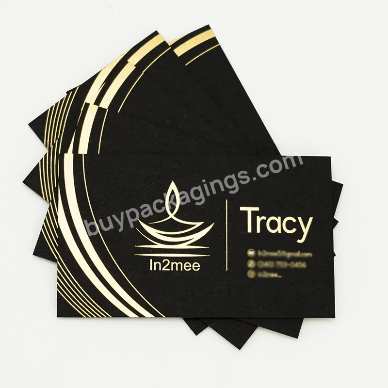 Custom Luxury Black Gold Foil Business Postcard Wedding Card Printing With Golden Border - Buy Custom Business Cards,Wedding Cards,Business Card Gold Foil.