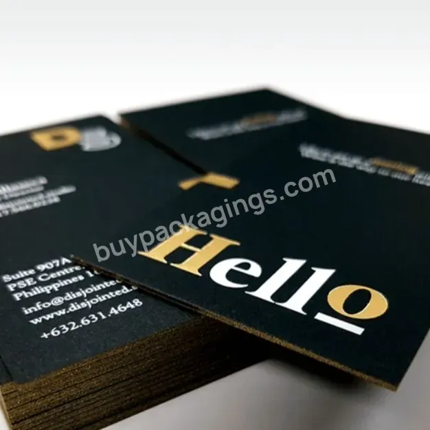 Custom Luxury Brand Name Gold Foil Printing Logo Business Card Printing