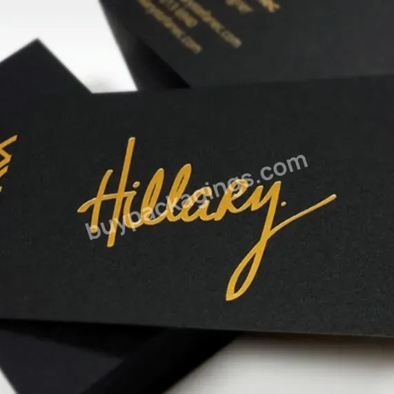 Custom Luxury Brand Name Gold Foil Printing Logo Business Card Printing