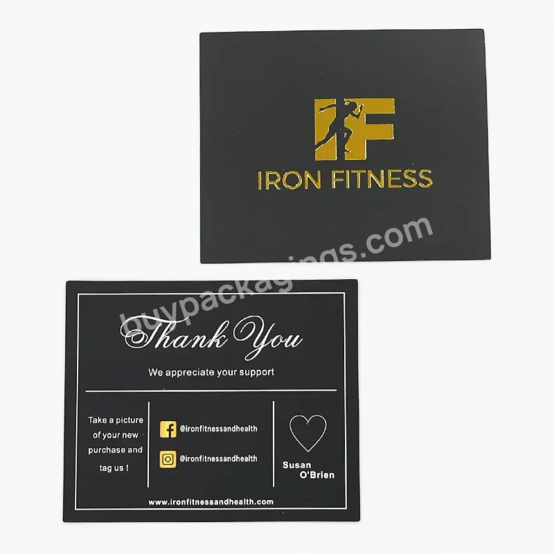 Custom Luxury Brand Name Gold Foil Printing Logo,Black Paper Visiting Business Card