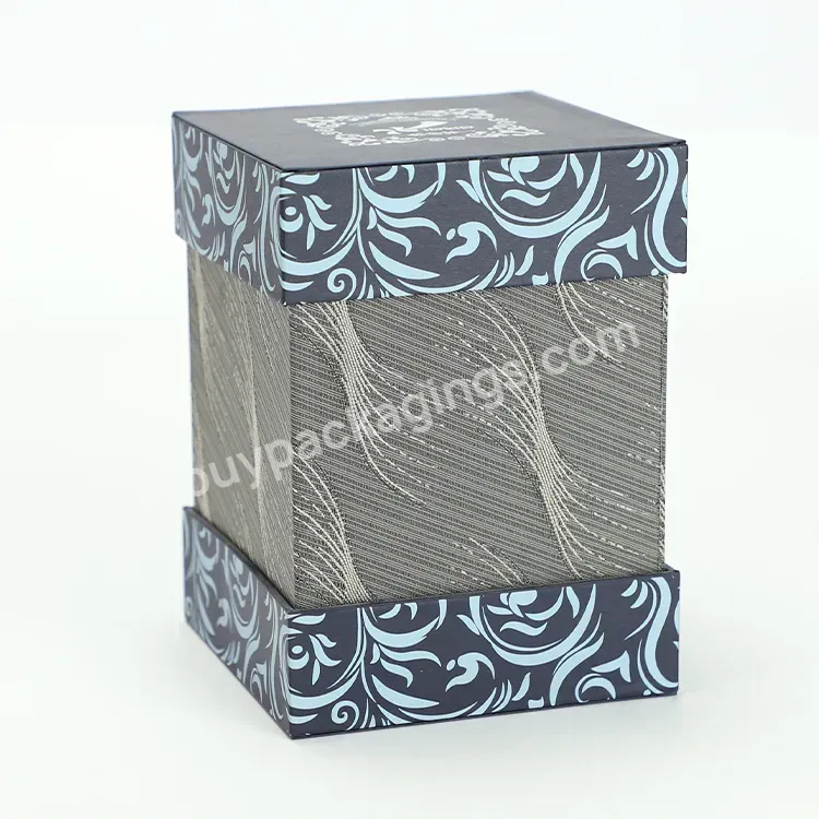 Custom Luxury Candle Packaging 4c Printing Cardboard Paper Box With Lid For Glass Jars