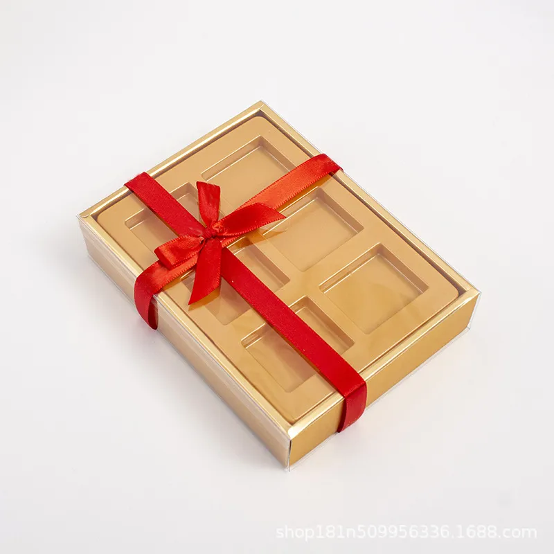Custom Luxury Chocolate box PVC gold box