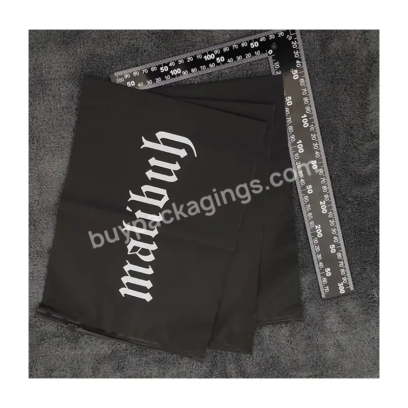 Custom Luxury Clothing Cpe Plastic Slider Packaging Black Frosted Bag