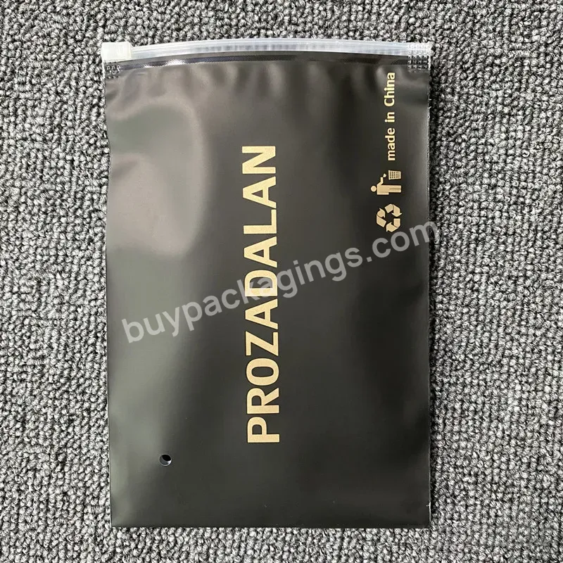 Custom Luxury Clothing Cpe Plastic Slider Packaging Black Frosted Bag - Buy Frosted Bag,Black Frosted Bag,Customized Luxury Clothing Cpe Plastic Slider Packaging Black Frosted Bag.